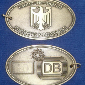 Dienstmarke Fahndungsdienst Deutsche Bundesbahn Bahn Polizeimarke