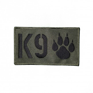 K9 Patch oliv Klett Diensthundeführer DHF Polizei Feldjäger Bundeswehr